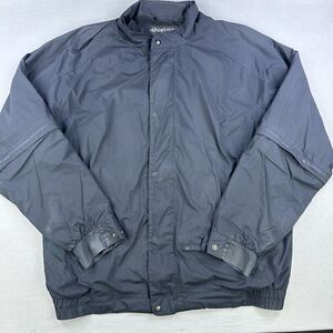 Footjoy Dryjoy Golf Jacket Mens XL Black Performance Detachable Sleeves